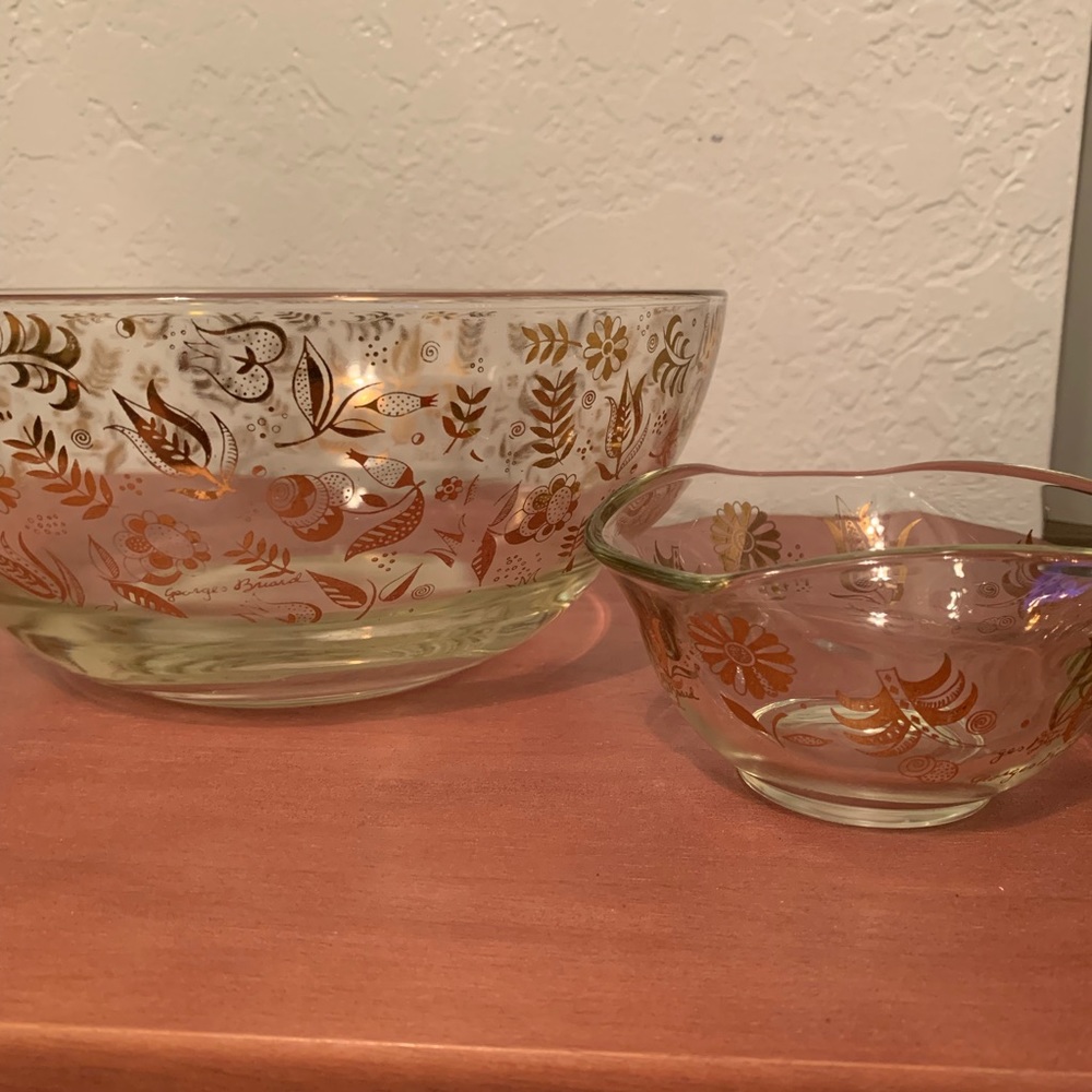MCM signed Georges Briard serving set